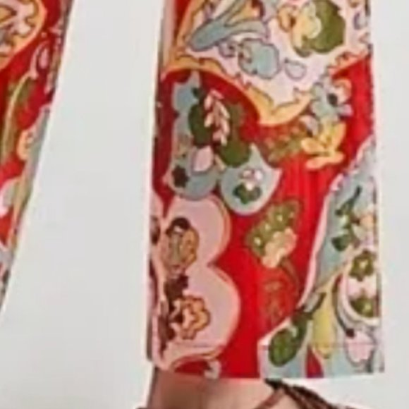 NEW Free People Retro Flare Printed Boho Pants, Size 4 - Picture 7 of 14